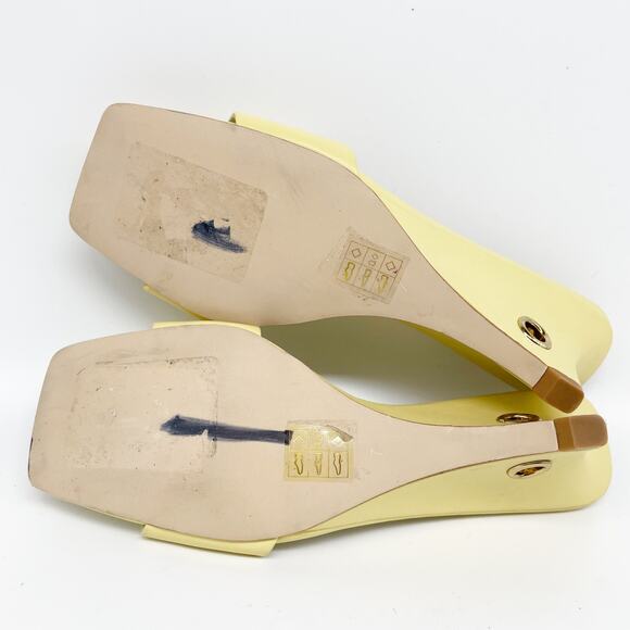 Jeffrey Campbell Women's Yellow Square Toe Mule Heels Size 7 - Picture 7 of 15